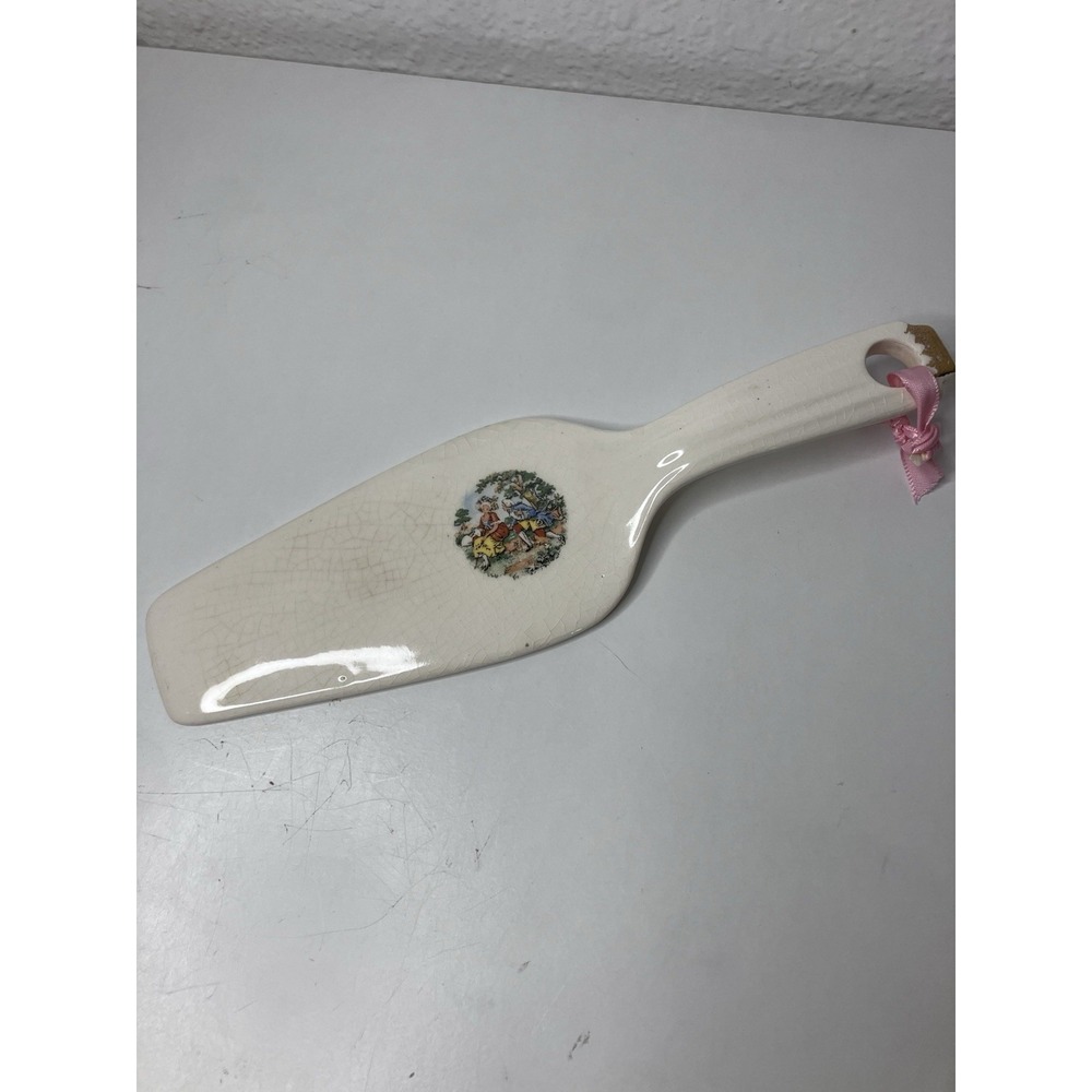 VTG Harker Pottery Hotoven Victorian Courting Couple Pie Serving Spatula 9"